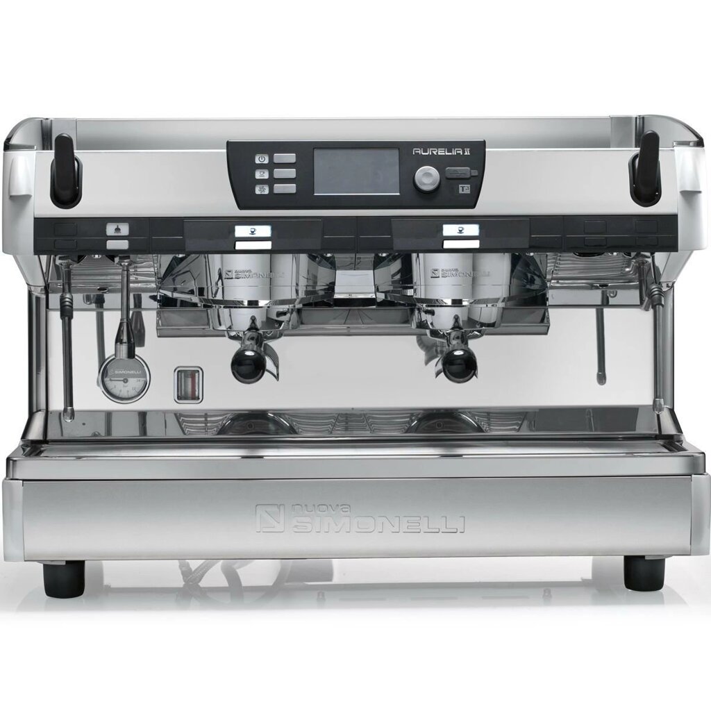 Кофемашина рожковая профессиональная Nuova Simonelli Aurelia II T3 2Gr S 380V pearl white+cupwarmer+hig арт. 105522 от компании MetSnab - фото 1