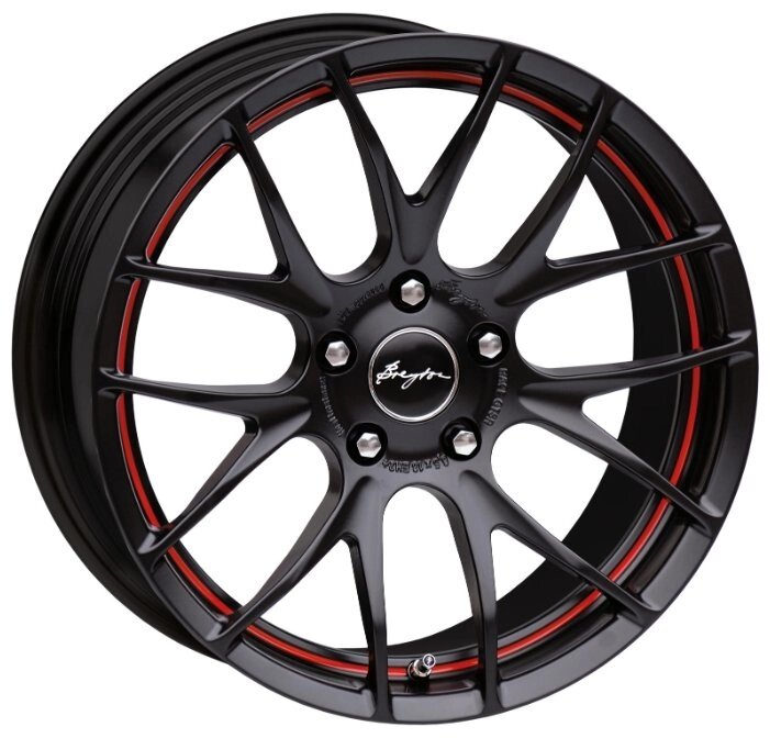 Колесный диск Breyton Race GTS-R 7x17/4x100 D56 ET40 Matt Black with Red от компании MetSnab - фото 1