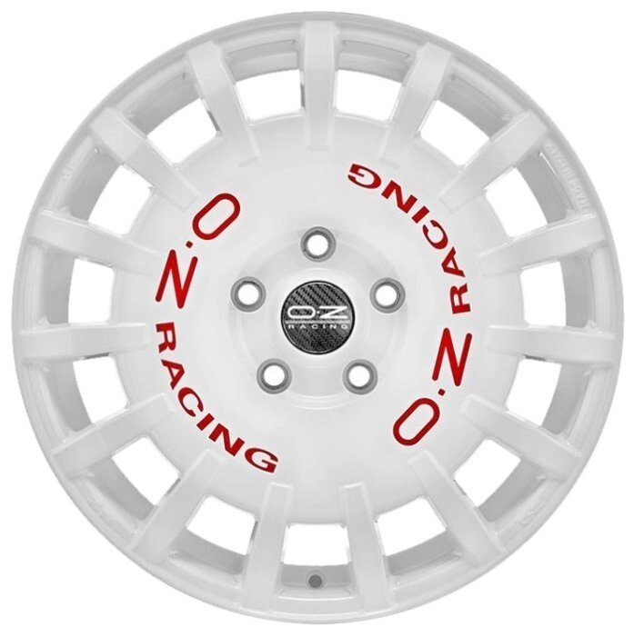 Колесный диск OZ Racing Rally Racing 8x17/4x100 D68 ET35 Race White + Red Lettering от компании MetSnab - фото 1