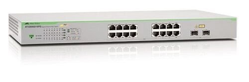 Коммутатор PoE Allied Telesis AT-GS950/16PS Gigabit Smart Access PoE+ switch 16 ports (185W) от компании MetSnab - фото 1