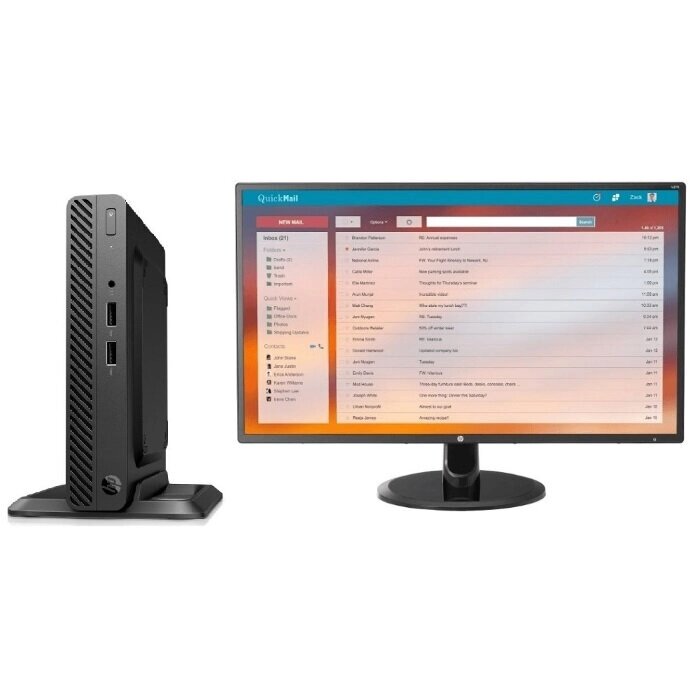 Комплект HP Bundles 260 G3 DM Intel Core i3 7130U (2.7Ghz)/4Gb/128PCISSDGb/BT/WiFi/W10Pro + Monitor N246v, (Repl от компании MetSnab - фото 1