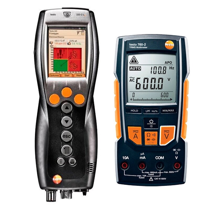 Комплект Testo 330-1 LL + Мультиметр Testo 760-2 с магнитным креплением от компании MetSnab - фото 1