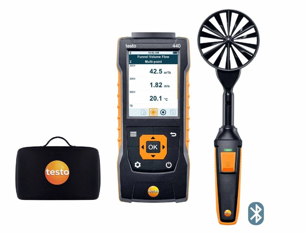 Комплект Testo 440 с крыльчаткой 100 мм с Bluetooth от компании MetSnab - фото 1