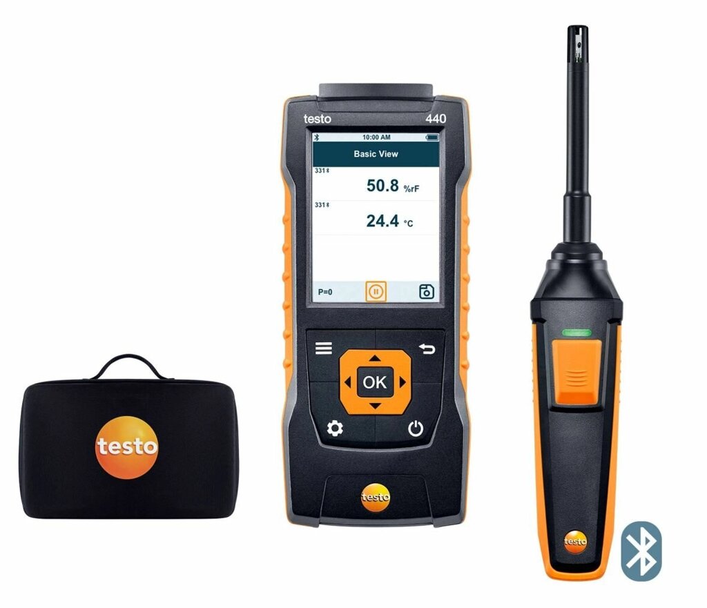 Комплект влажности Testo 440 с Bluetooth от компании MetSnab - фото 1