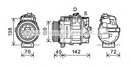 Компрессор кондиционера mb w203/w211/w220/ml w164 ava quality cooling MSAK613 от компании MetSnab - фото 1