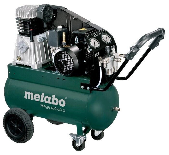 Компрессор масляный Metabo Mega 400-50 D, 50 л, 2.2 кВт от компании MetSnab - фото 1