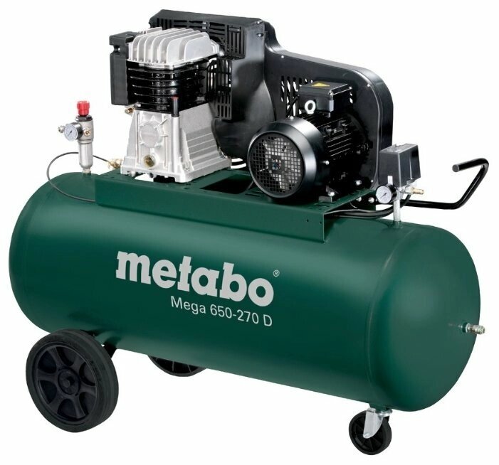 Компрессор масляный Metabo Mega 650-270 D, 270 л, 4 кВт от компании MetSnab - фото 1