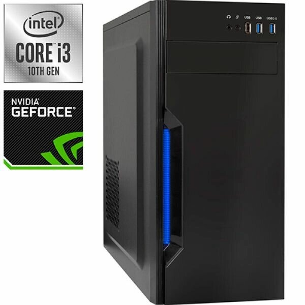 Компьютер PRO-2073766 Intel Core i3-10300 3700МГц, Intel H410, 4Гб DDR4 2666МГц, SSD 120Гб, HDD 1Тб, NVIDIA GeForce RTX от компании MetSnab - фото 1