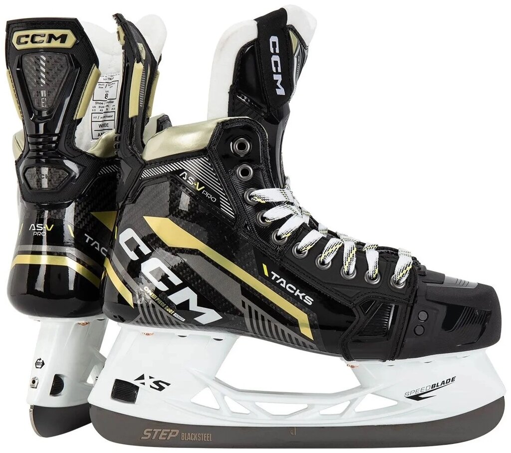 Коньки CCM хоккейные Tacks AS-V Pro SR Regular черный 42 от компании MetSnab - фото 1