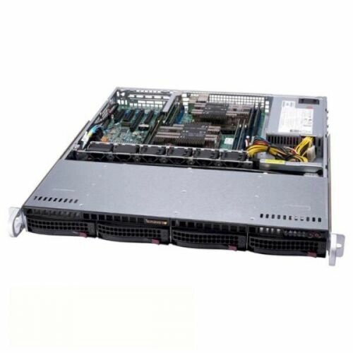 Корпус серверный 1U Supermicro CSE-813MF2TQC-505CB 500W, черный от компании MetSnab - фото 1