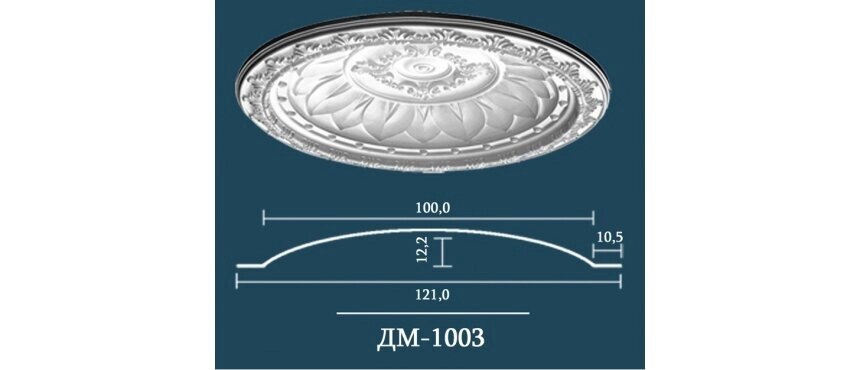 Купол из стекловолокна ДМ-1003 Perfect - Декоративная лепнина от компании MetSnab - фото 1