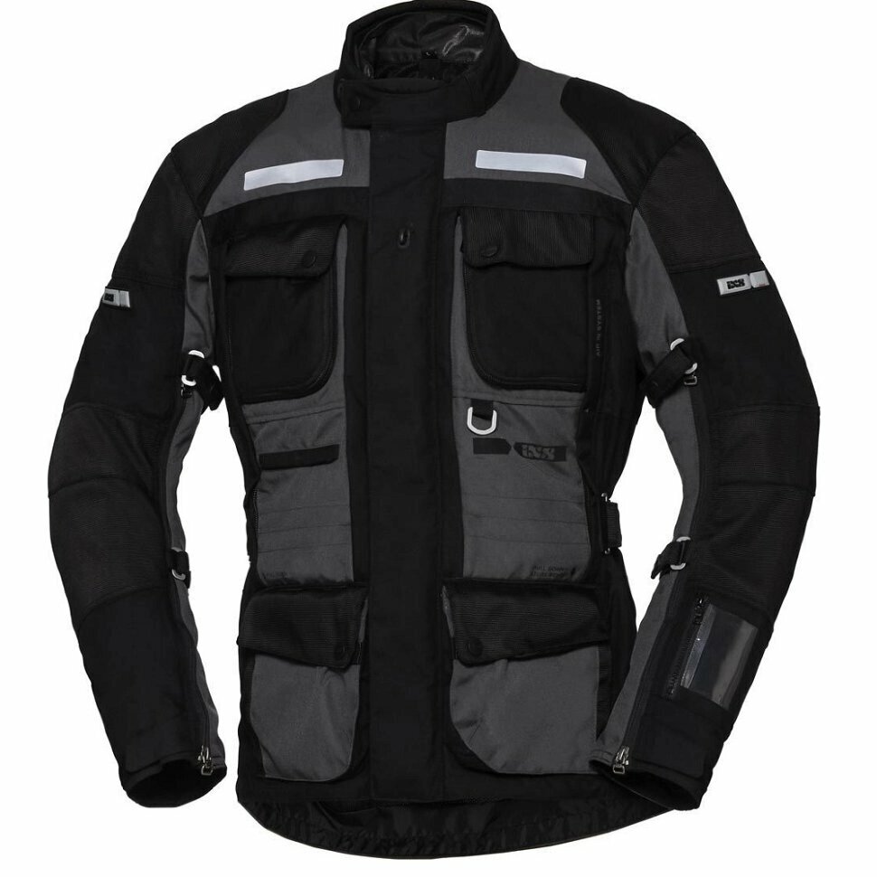 Куртка текст. мужская X-Tour Jacket MONTEVIDEO ST IXS (серый/черный, XL) от компании MetSnab - фото 1