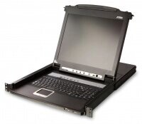 KVM консоль с переключателем ATEN CL5708NR / 8-портовый PS/2, USB VGA KVM коммутатор с ЖК дисплеем, разъемом от компании MetSnab - фото 1