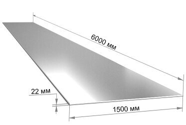 Лист горячекатаный 22х1500х6000 мм от компании MetSnab - фото 1