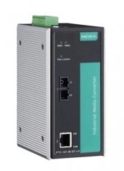 Медиа-конвертер MOXA PTC-101-M-SC-HV 10/100BaseT (X) to 100BaseFX converter, multi-mode, SC, 1 isolated power (88-300 от компании MetSnab - фото 1