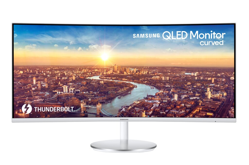 Монитор Samsung C34J791WTI, 34quot;, изогнутый, белый от компании MetSnab - фото 1