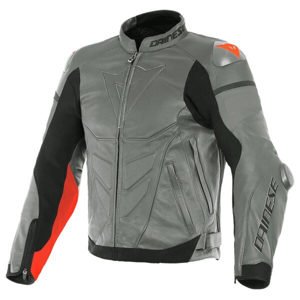 Мотокуртка DAINESE SUPER RACE 89c charcoal-gray/ch.-gray/fluo-red 48 от компании MetSnab - фото 1