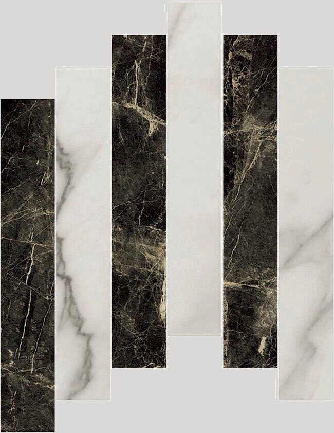 Мозаика облицовочная керамогранит Apavisa Marble 7.0 Marble 7.0 polished mosaico 7x45_ G-1870 ( м2) от компании MetSnab - фото 1