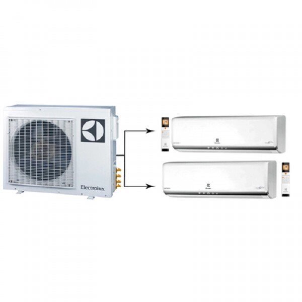 МУЛЬТИ-СПЛИТ-СИСТЕМА ELECTROLUX EACS/I-18HP+07HP+EACO/I-24 FMI-2 На две комнаты 50м2 и 20м2 от компании MetSnab - фото 1