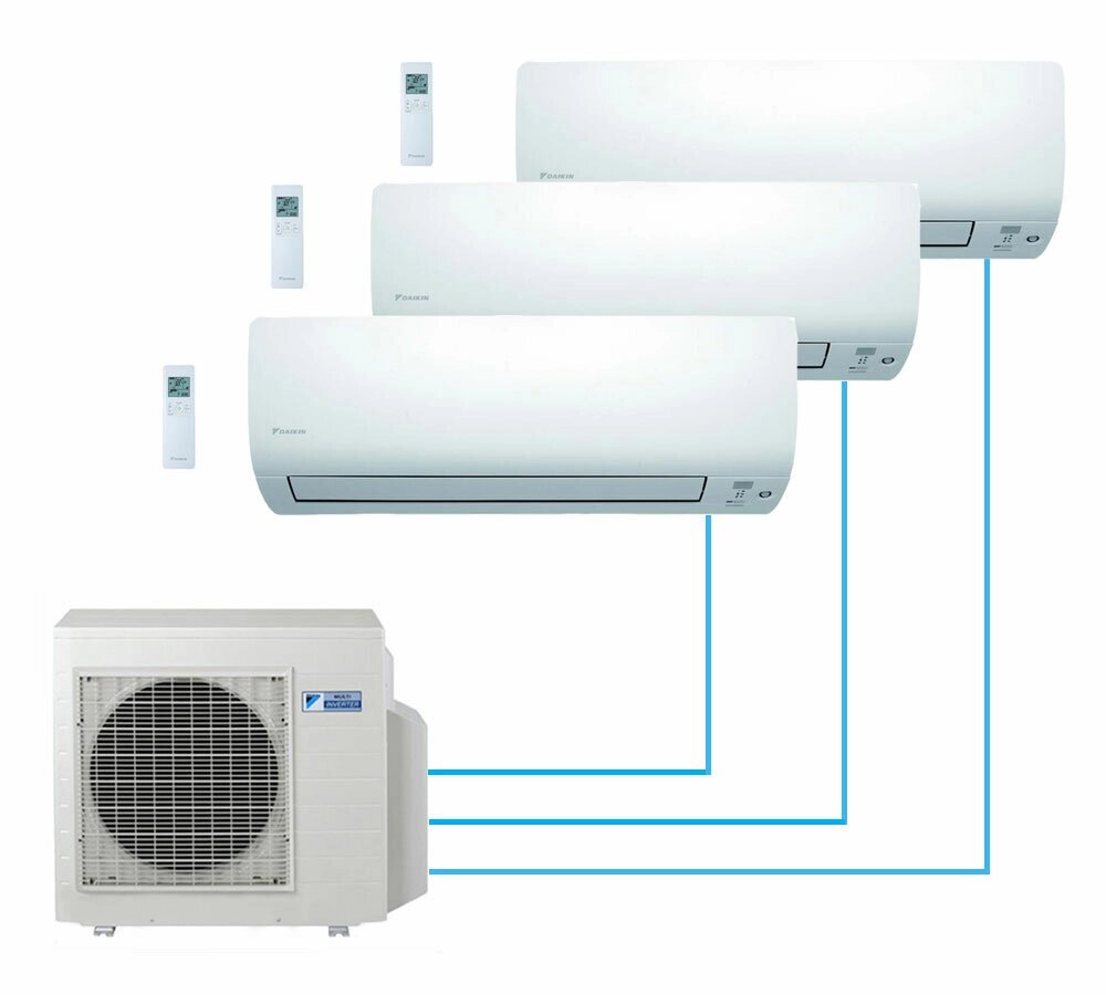 Мультисплит-системы (комплект настенного типа) Daikin FTXS20K*3/3MXS52E от компании MetSnab - фото 1