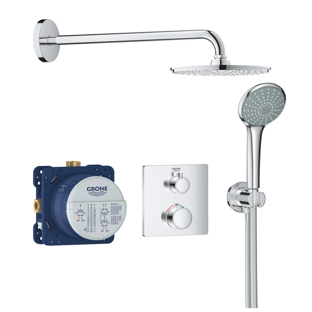 Набор для комплектации душа с Rainshower Cosmopolitan 210 Grohe Grohtherm 34734000 от компании MetSnab - фото 1