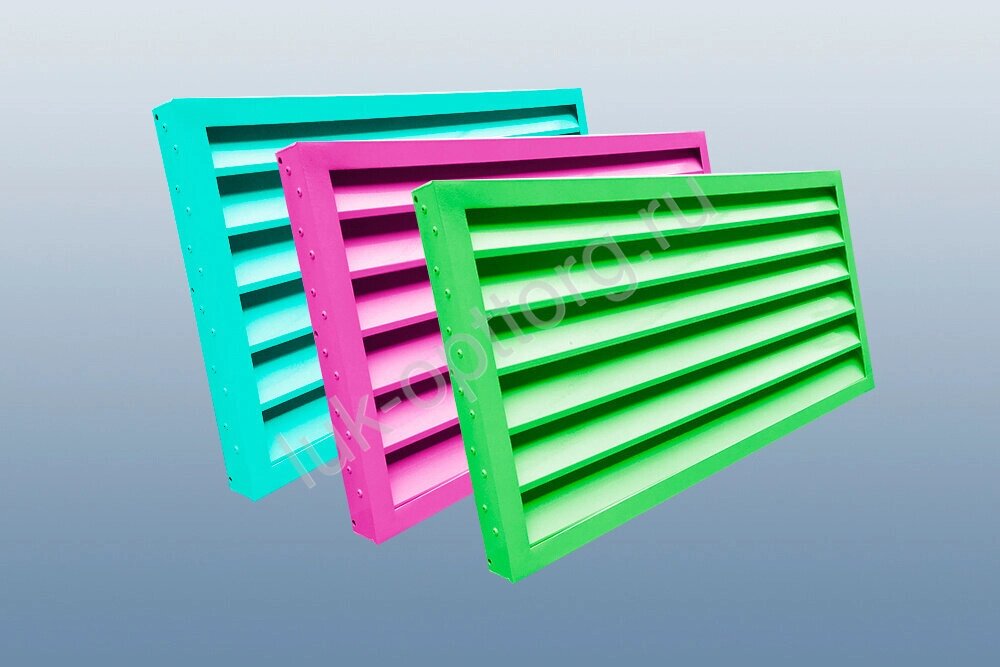 Наружная накладная решетка ВРН-Н (цветная) 1700 * 3300 (Ш * В) от компании MetSnab - фото 1