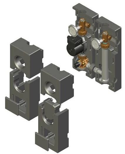 Насосная группа FL-MK MEIBES ME66549 EA 2.1/2quot; DN65 без насоса (c 3-х смесителем) от компании MetSnab - фото 1