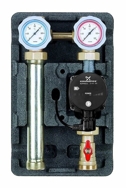 Насосная группа Meibes UK 1 ME 66811.10 EA с насосом Grundfos Alpha2 L 25-60, без смесителя от компании MetSnab - фото 1