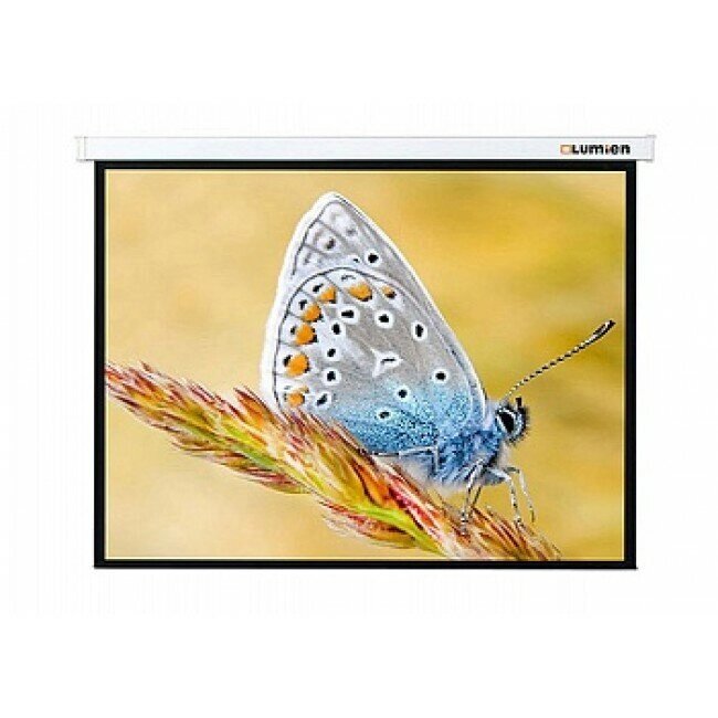 Настенный экран с электроприводом Lumien Master Control 229x400 см (177quot;) Matte White черн. кайма сверху 34 см от компании MetSnab - фото 1