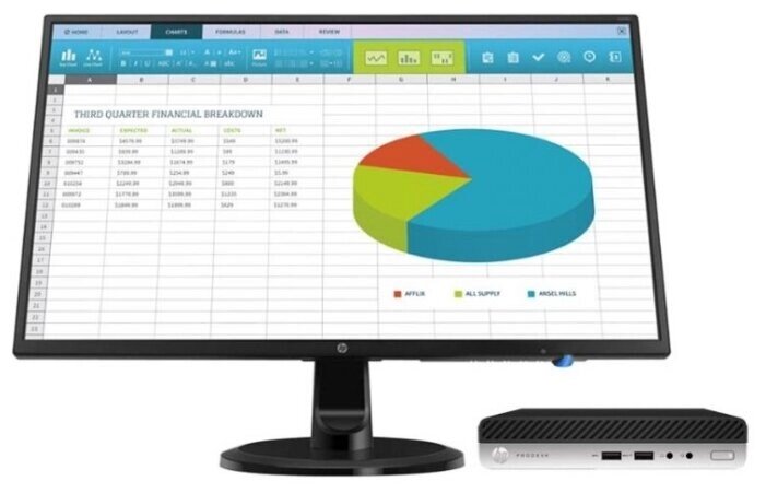 Настольный компьютер HP ProDesk 400 G4 (5JP64ES) Tiny-Desktop/Intel Core i5-8500T/4 ГБ/500 ГБ HDD/Intel UHD Graphics от компании MetSnab - фото 1