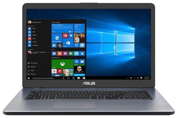 Ноутбук ASUS VivoBook 17 X705MB-BX010T (Intel Pentium N5000 1100MHz/17.3quot;/1600x900/4GB/1000GB HDD/DVD нет/NVIDIA от компании MetSnab - фото 1