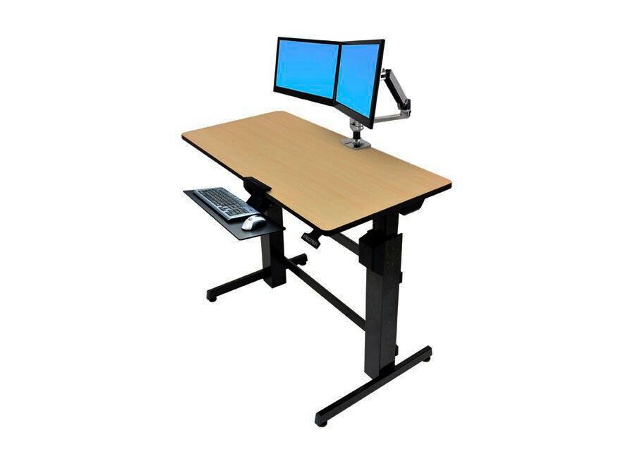 Офисный стол с ручной регулировкой по высоте Ergotron WorkFit-D, Sit-Stand Desk (24-271-928) от компании MetSnab - фото 1