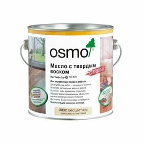 OSMO Hartwachs-Öl Original | Масло с твердым воском для паркета и мебели бесцветное (25 л) от компании MetSnab - фото 1