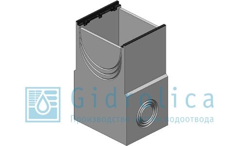 Пескоулавливающий колодец бетонный Gidrolica Bgz-S DN500 (Со-500мм), односекционный, с чугунной насадкой Пкп 50.64 от компании MetSnab - фото 1