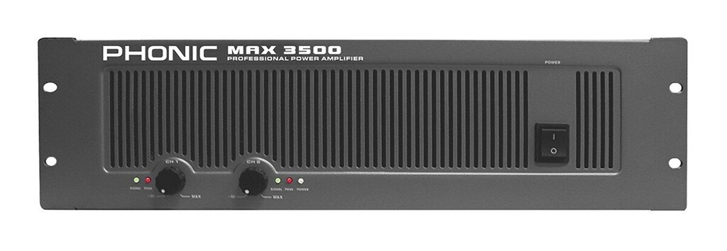 Phonic MAX 3500 усилитель мощности, 2х1200 Вт/4 Ом (2x800 Вт/8 Ом), 2U от компании MetSnab - фото 1