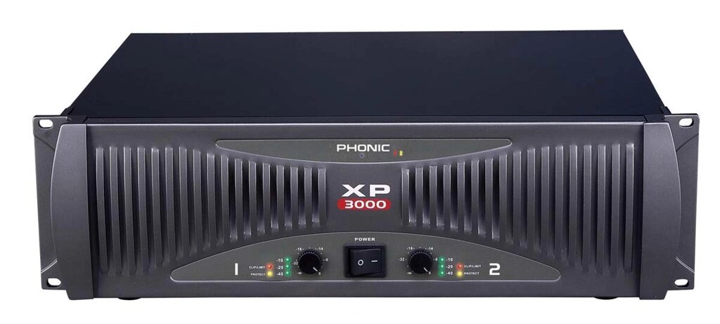 Phonic XP 3000 Усилитель мощности, 2х600 Вт/8 Ом, 2х1100 Вт/4 Ом, 1400 Вт/2 Ом, 2U, вход 2х XLR/Jack 6.3 мм от компании MetSnab - фото 1