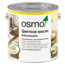 Цветное масло Osmo 3111 Белое Dekorwachs Transparente Farbtone 25 л