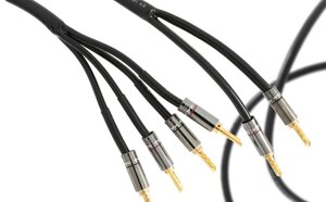 Пара акустических кабелей Atlas Hyper Bi-Wire 4-4 3.0 м (Transpose Z plug Silver)