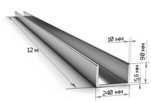 Швеллер 24У стальной 12 метров