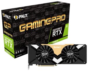 Видеокарта Palit GeForce RTX 2080 Ti 1350MHz PCI-E 3.0 11264MB 14000MHz 352 bit 3xDisplayPort HDMI HDCP GamingPro