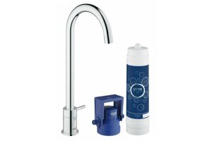 Комплект с вентилем для фильтрованной воды для кухни GROHE Blue (без смешивания) с набором для подключения, хром