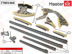 Комплект цепи грм vag casa, ccma, cjga, cnrb, ccwa, ccw Masterkit 77B0146K