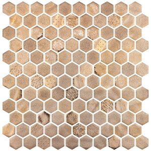 Мозаика Onix Mosaico Hex Vulcano Sense Gold 30.1x29