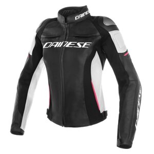 Женская Мотокуртка Dainese Racing 3 t76 black/white/fuchsia 44