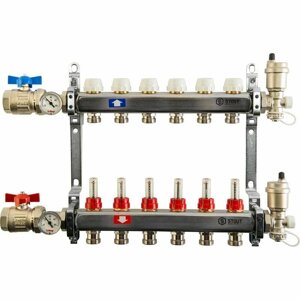 Коллектор из нержавеющей стали в сборе с расходомерами на 11 выходов Stout