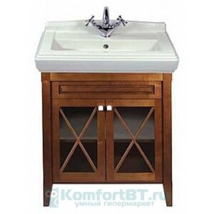 Тумба для ванной Villeroy Boch 89950001 HOMMAGE 68,5х75х54 с двумя распашными дверьми walnut