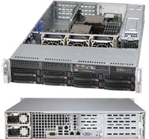 Корпус серверный 2U Supermicro CSE-825TQC-R740LPB (8x3.5quot; HS Bays, 8xSATA/SAS 12G port, 2x3.5quot;