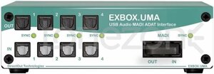 DirectOut EXBOX. UMA. 32-канальный USB аудио интерфейс с четырьмя оптическими портами ADAT и оптическим портом MADI