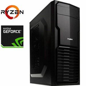 Компьютер PRO-1216802 AMD Ryzen 5 3600X 3800МГц, AMD B350, 64Гб DDR4 2666МГц, SSD 240Гб, HDD 3Тб, NVIDIA GeForce GTX