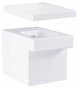 Чаша унитаза напольная Grohe Cube Ceramic NW0039 с горизонтальным выпуском